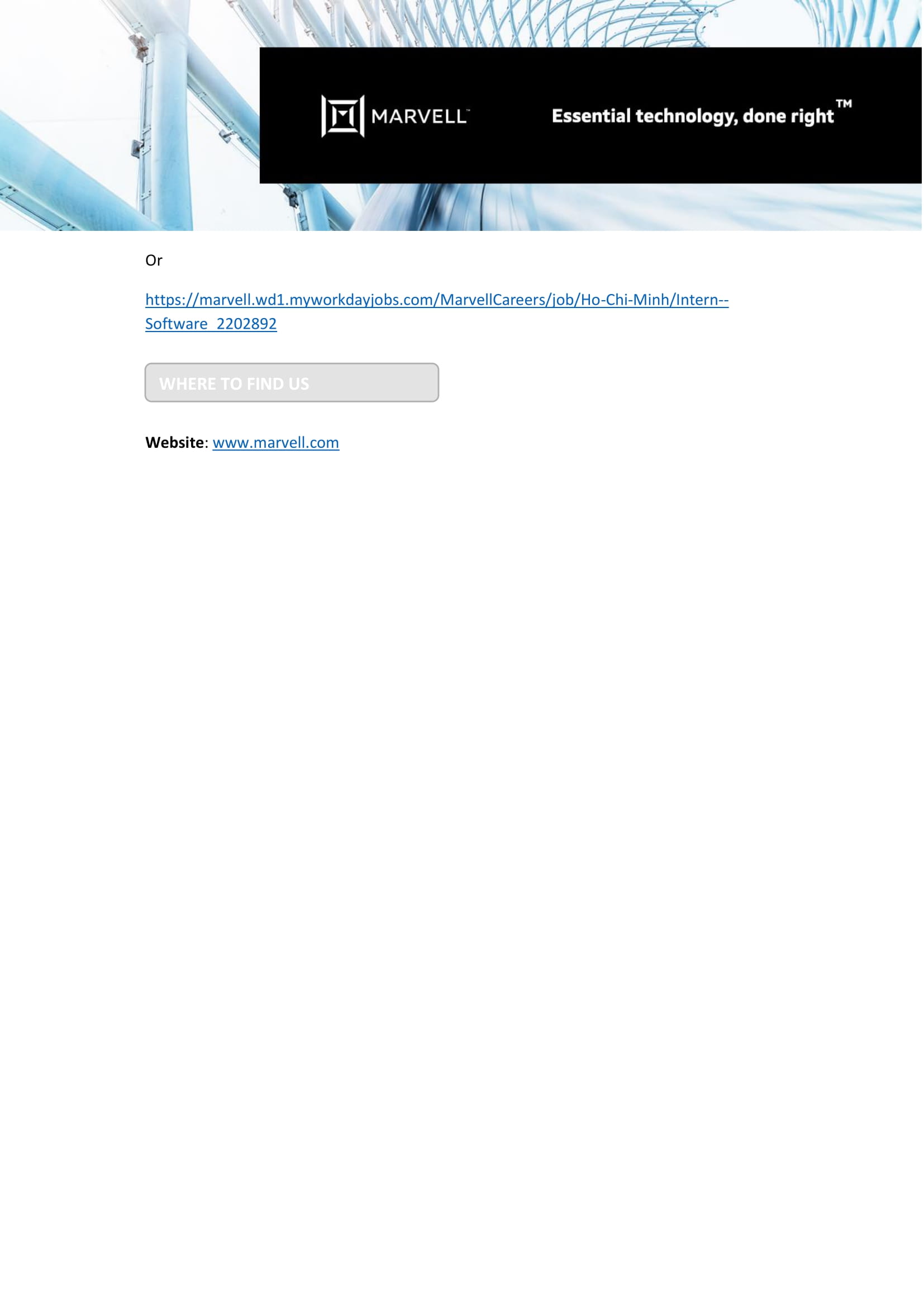 Chương trình thực tập Marvell Việt Nam 2023 Khoa Điện tử Viễn thông